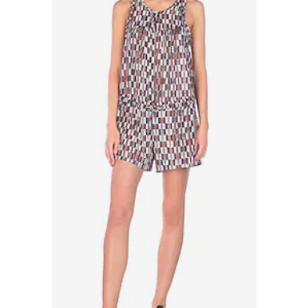 Isabel Marant checked one piece brown and white size 8